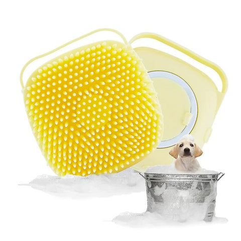 Brosse de bain en silicone souple pour animaux