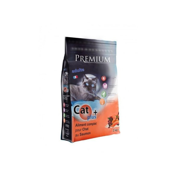 CAT+ CROUQUETTE POUR CHAT RICHE EN SAUMON 2KG.