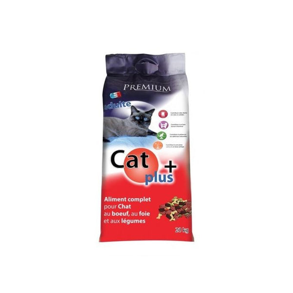 CAT+ CROUQUETTE POUR CHAT RICHE EN BOEUF 10KG