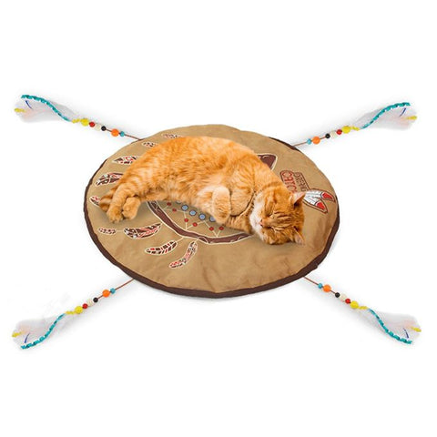 Tapis de jeu pour chat plumes 56 cm