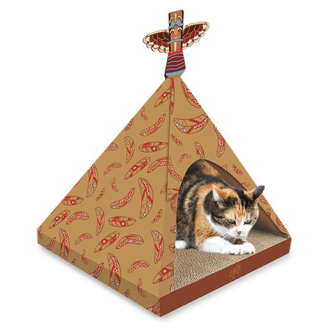 Grattoir Tente tipi avec cachette 45x45x55 cm