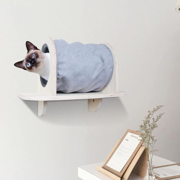 Tunnel de toilettage avec fixation au mur