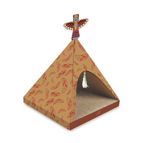 Grattoir Tente tipi avec cachette 45x45x55 cm