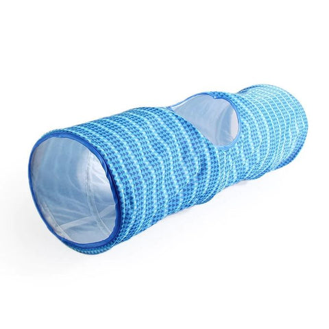 Tunnel pour chat 70 cm bleu