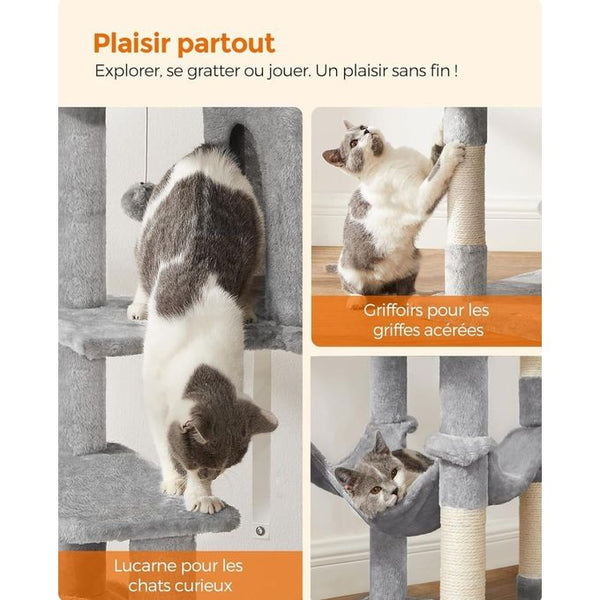 Arbre chat gris 1M/50CM