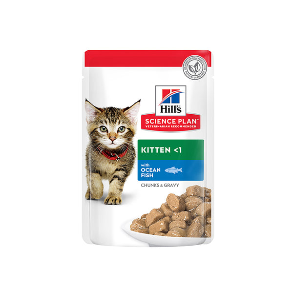 Hill’s Science Plan Kitten en humide au Poisson Ocean Fish en pochons  85g