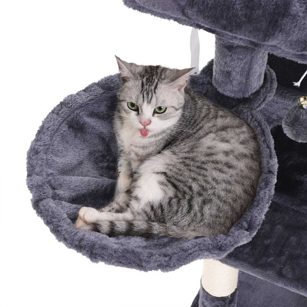 Arbre à chat de luxe avec hamac – 100 cm-Noire