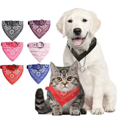 Collier Ajustable Bandana pour Chat & Chien