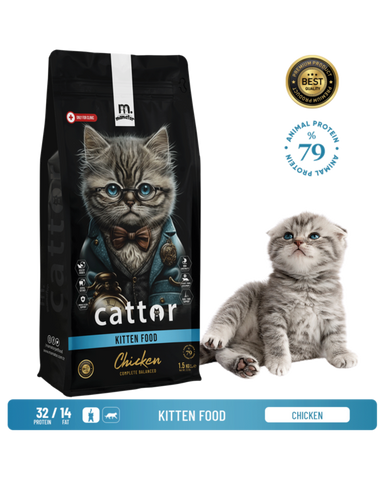 Cattor Crouquette pour chat kitten 1,5kg poulet