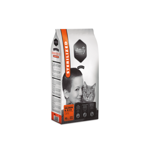 Amity CROQUETTES CHAT STERELISE SAUMON&RICE 10 KG PREMIUM