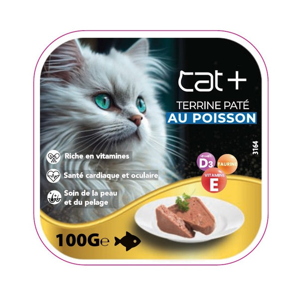 CAT+ PÂTÉ EN BARQUETTE AU POISSON 100G