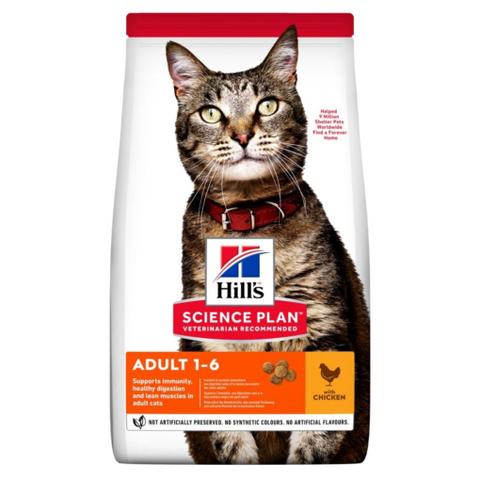 Hill’s Science Plan Adult 1-6 Aliment pour chats adultes au poulet (10 Kg)