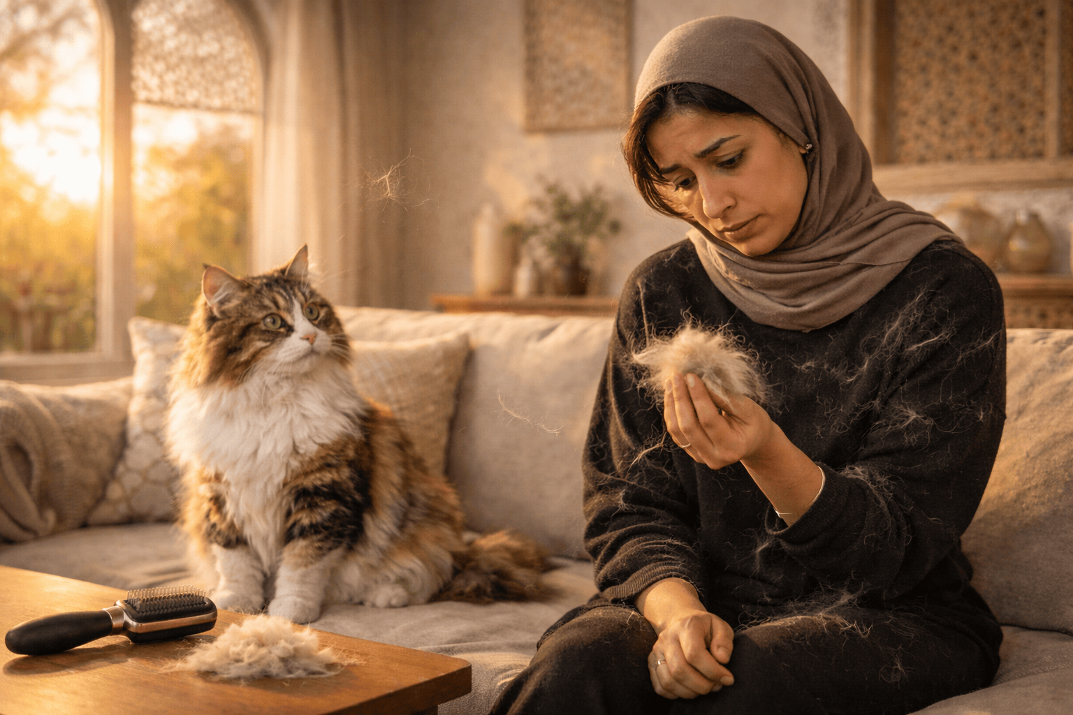 Chute de poils chez le chat