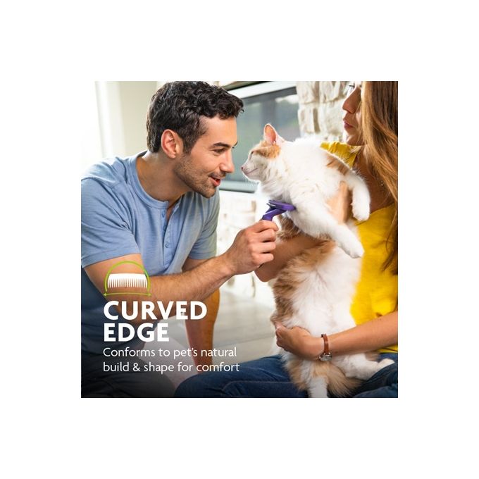 Brosse de démêlage sous-poil pour chat moyen/grand poils longs