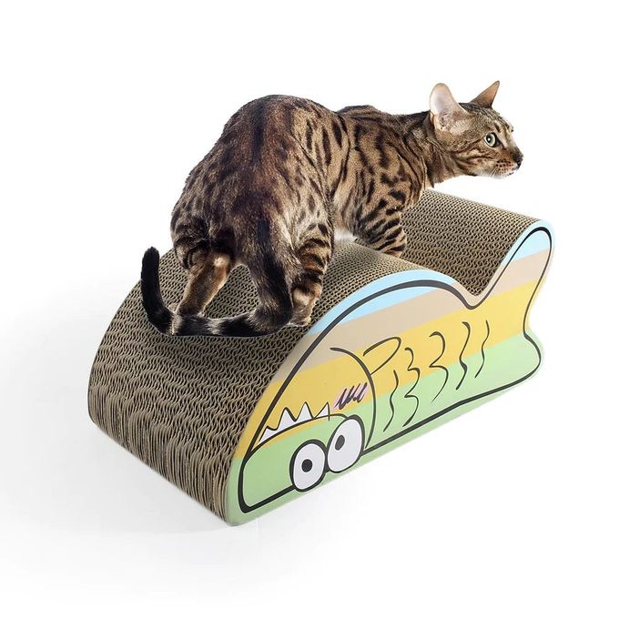 Grattoir avec catnip forme de poisson