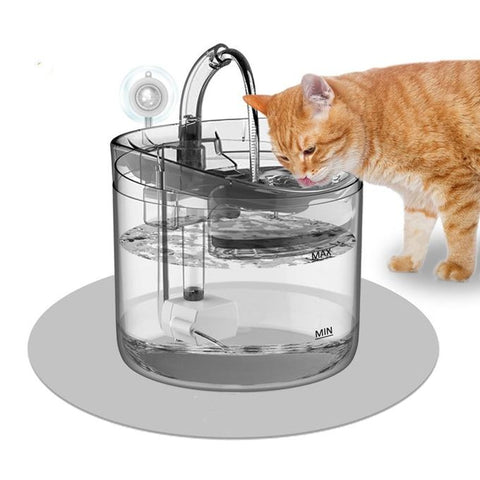 Fontaine à eau pour chat de grande capacité de 2L avec capteur marche/arrêt