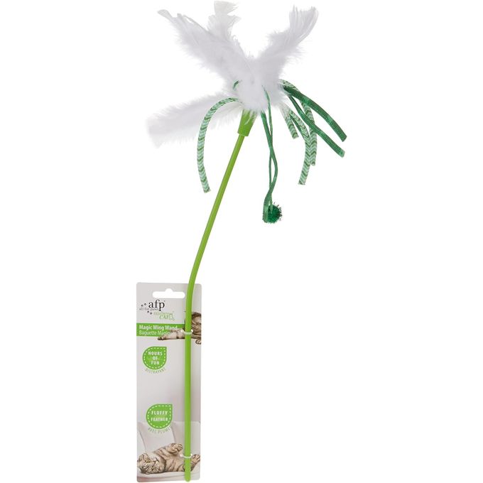 Baguette magique à plumes vert