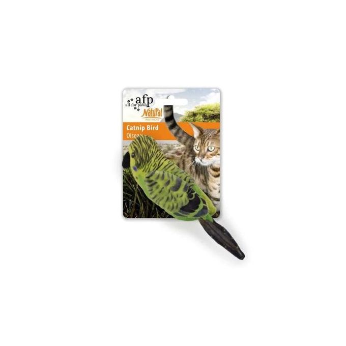 Jouet Oiseau rebondissant avec catnip vert