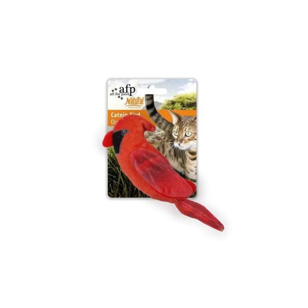 Jouet Oiseau rebondissant avec catnip rouge
