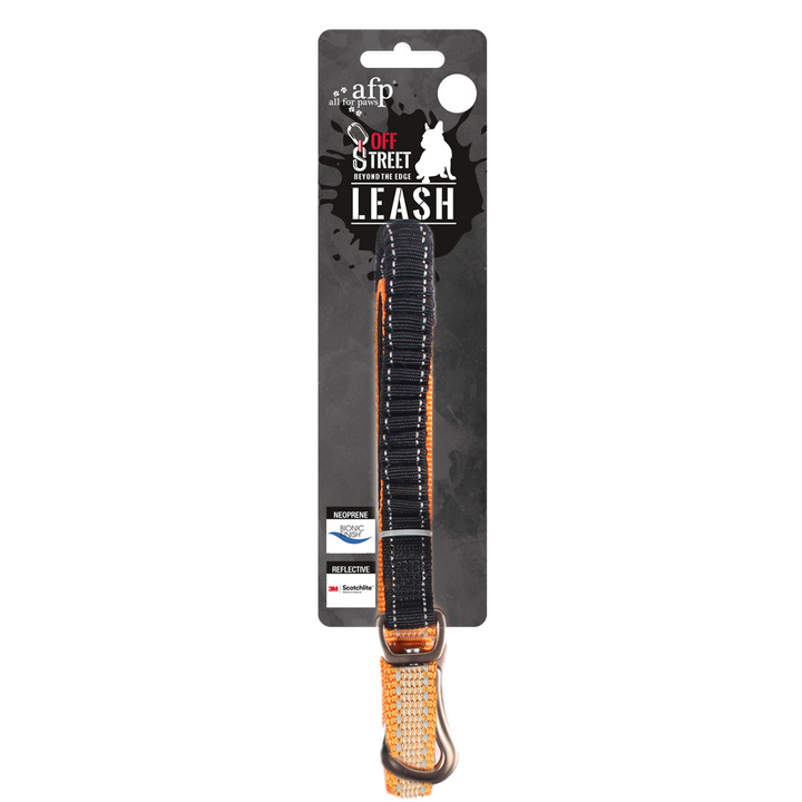 Laisse mandarine réfléchissante M/S