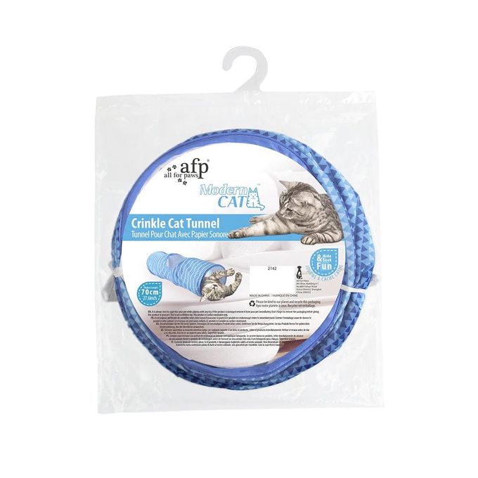 Tunnel pour chat 70 cm bleu