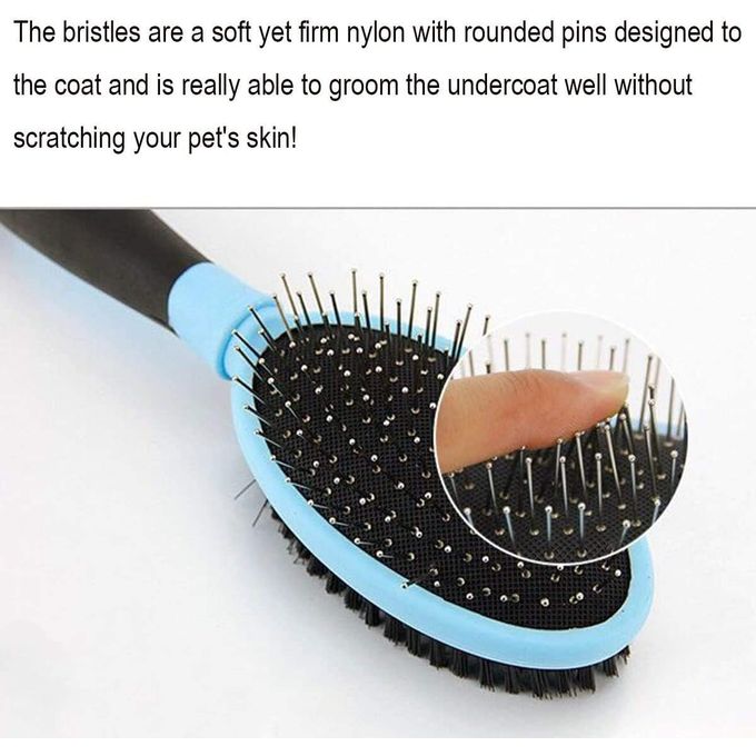 Double brosse de toilettage professionnel pour animaux de compagnie