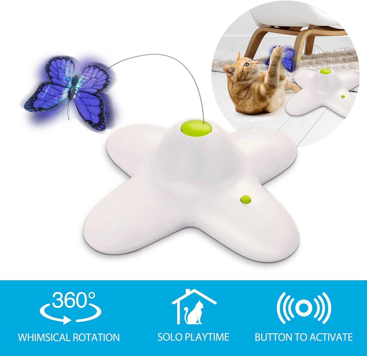 Jouet Papillon virevoltant pour chat