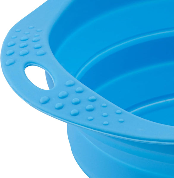 Beco Travel Bowl – Medium Blue (compressible ; en silicone ; 0.75L)