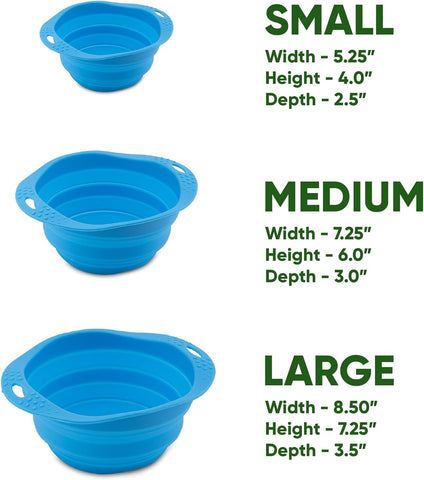 Beco Travel Bowl – Medium Blue (compressible en silicone 0.75L)
