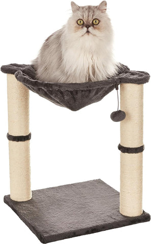 Basics Arbre à chat en forme de tour avec abri, lit hamac et griffoir