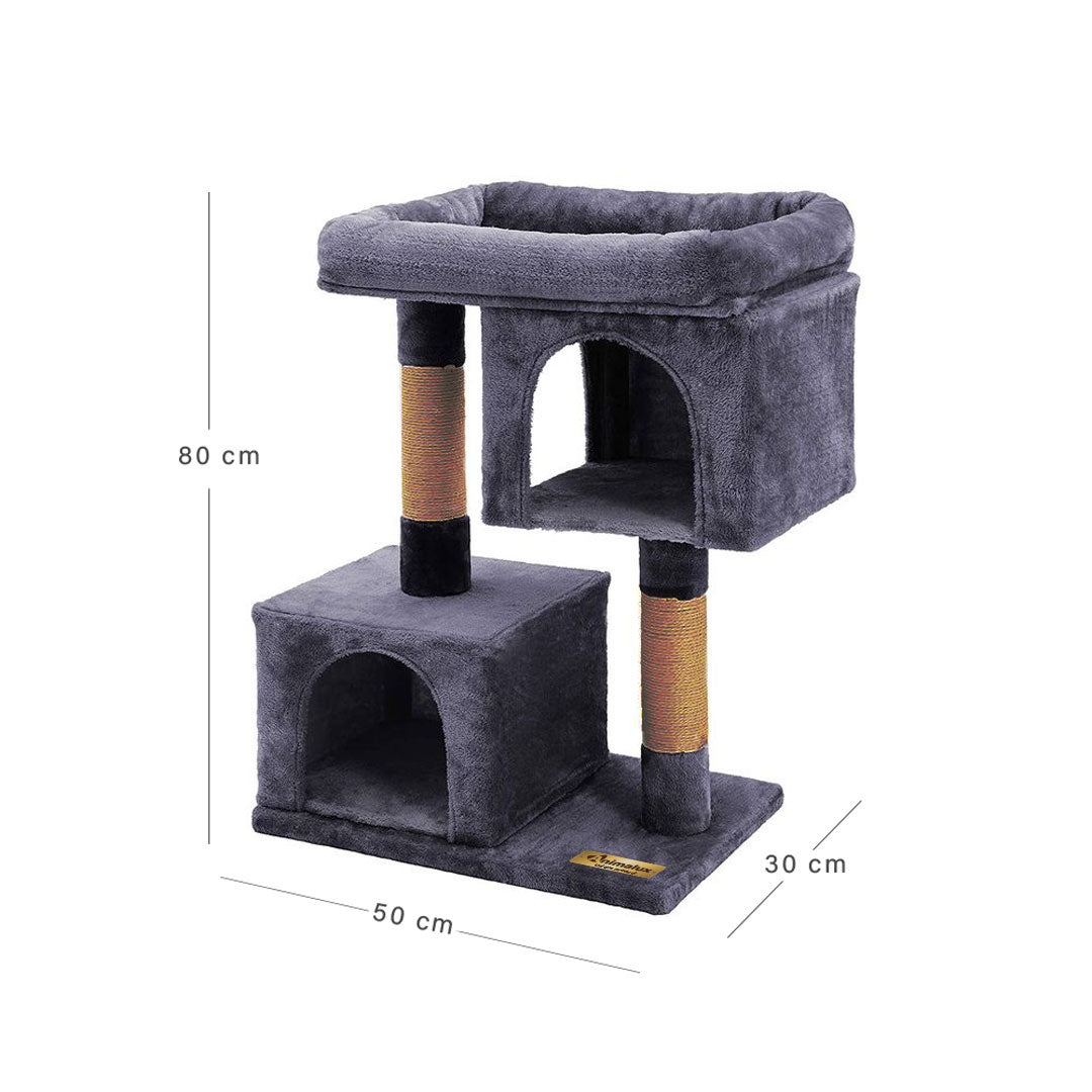 Animalux Arbre à chat 80 cm – 2 niches