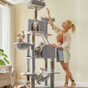 Arbre à Chat Multi-Niveaux – 186 cm