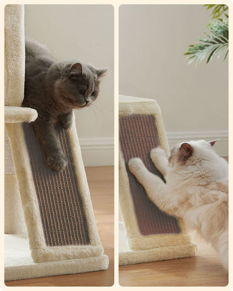Arbre à chat de luxe avec hamac – 100 cm-Beige