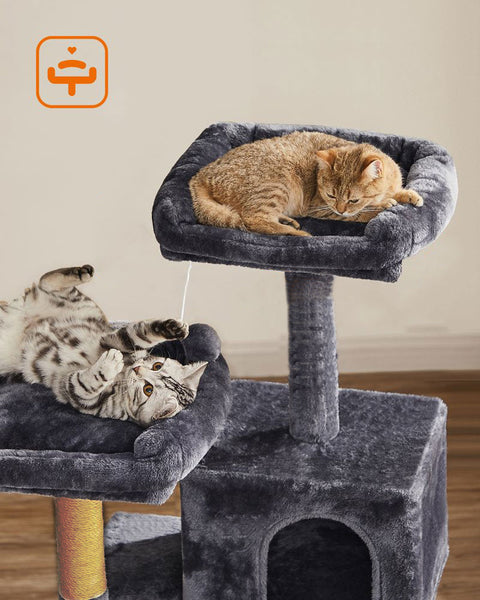 Arbre à chat de luxe en bois naturel – 145 cm-Noire