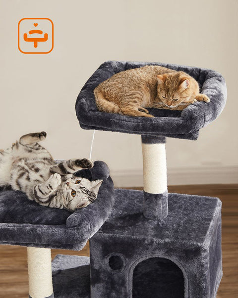 Arbre à chat de luxe en bois naturel – 145 cm-Noire