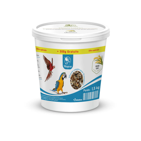 Petlux Animalux Aliment complet pour perroquets 1,5 kg + 300g GRATUITS