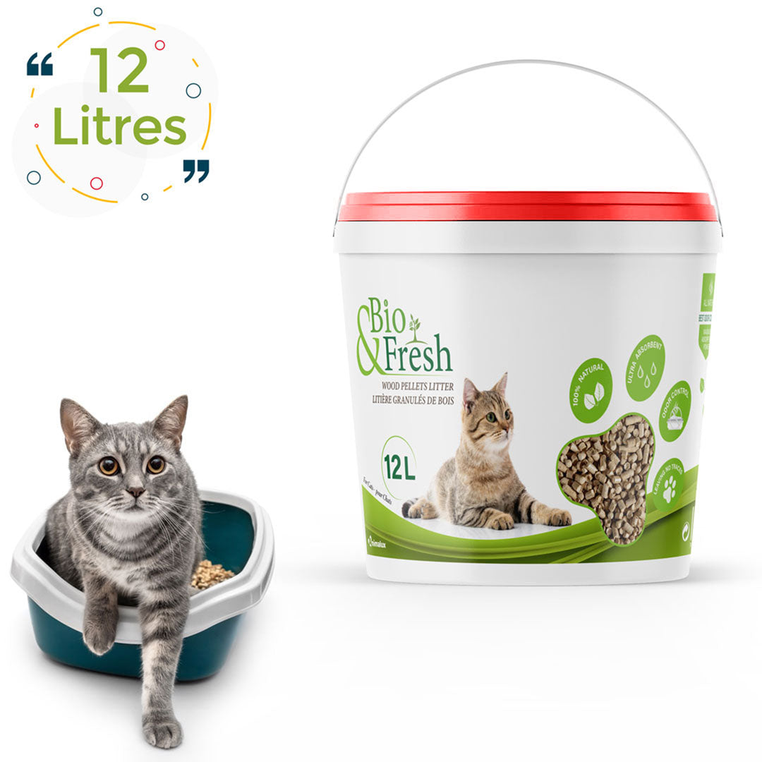 Litière pour chat en bois 12l Bio Fresh