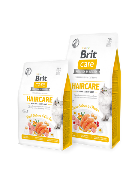 Brit Care Cat Grain-Free HAIRCARE HEALTHY AND SHINY COAT 2KG