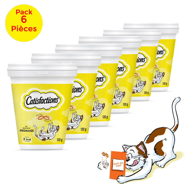 CATISFACTION pack 6piéces  Friandise frommage pour chat 120gr