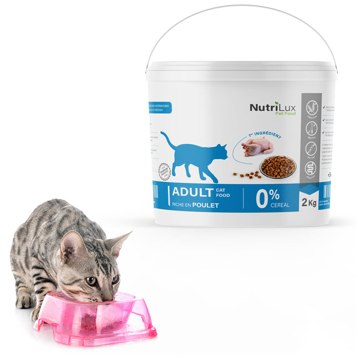 Nutrilux Croquette Chat Adult - Poulet - 2 Kg
