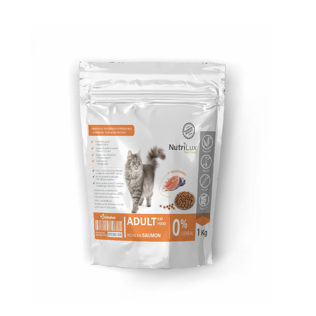 Nutrilux Croquette Chat Adult - Saumon - 1 Kg