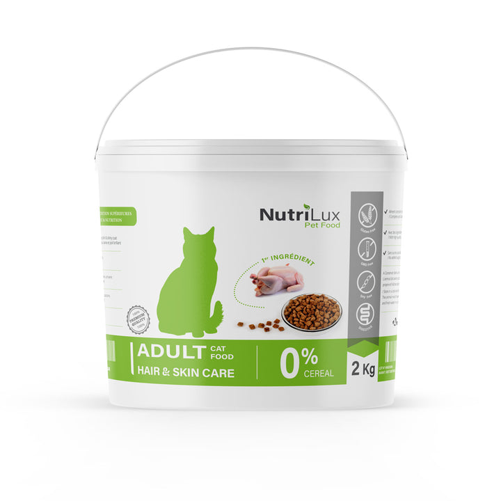 Nutrilux Croquette chat adult SKIN CARE SANS CEREAL 2kg