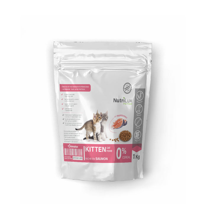 Nutrilux Croquette chat KITTEN SANS CEREAL saumon 1kg