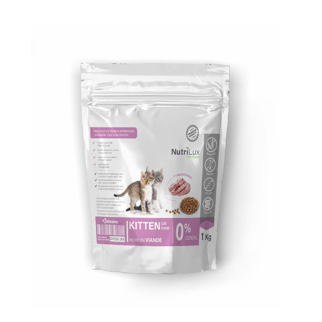 Croquette chat KITTEN SANS CEREAL Viande  1kg