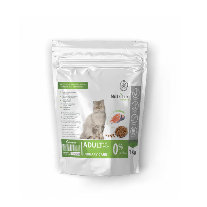 Nutrilux Croquette Chat  urinary Adult   riche en Saumon - 1 Kg