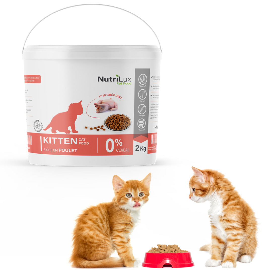 Nutrilux Croquette chat KITTEN SANS CEREAL poulet 2 KG