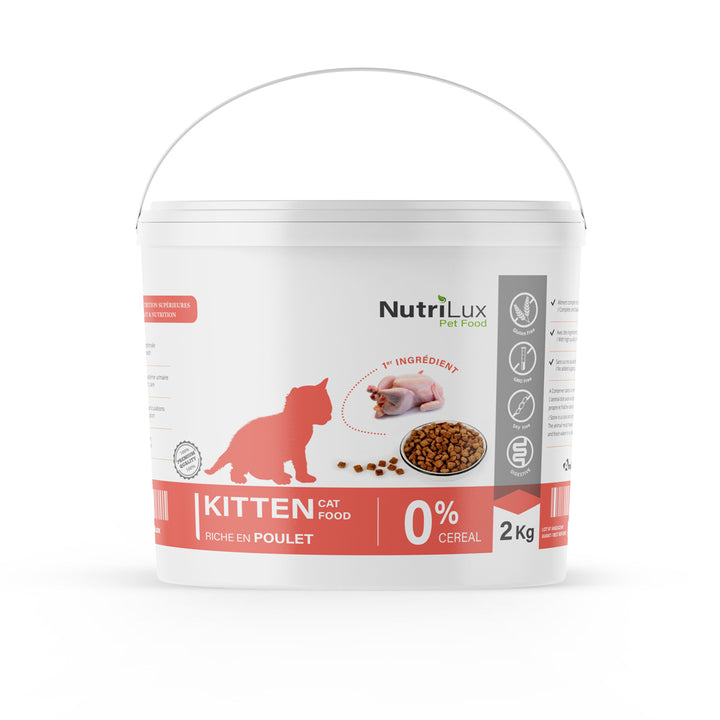 Nutrilux Croquette chat KITTEN SANS CEREAL poulet 2 KG