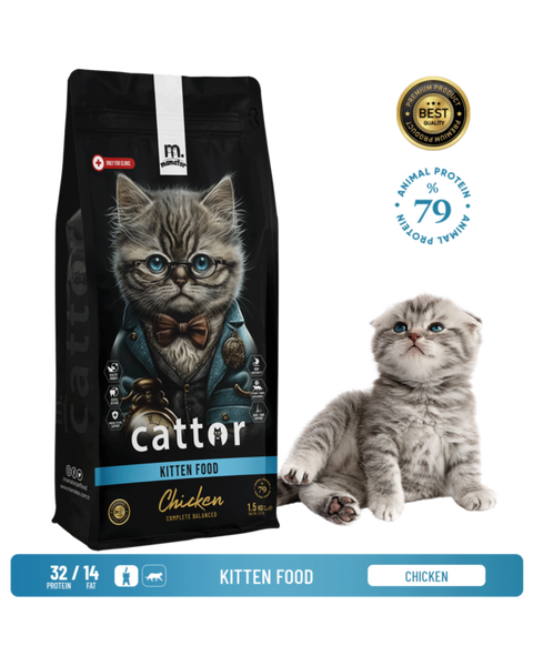 Cattor Crouquette pour chat kitten 1,5kg poulet