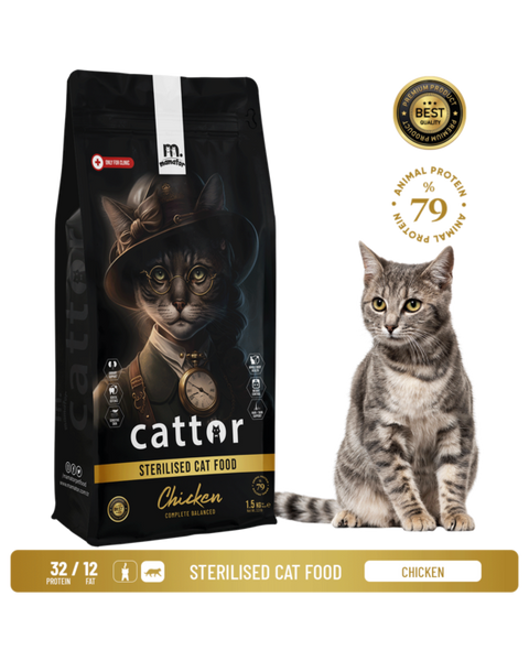 Cattor croquette pour chat stérilisé 1,5kg