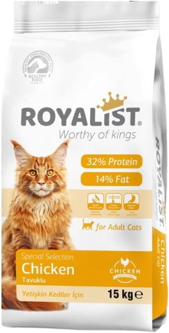 Royalist Crouquette pour chat adult riche en poulet 15 KG
